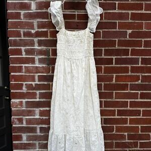 White Embroidered Greylin Maxi Dress